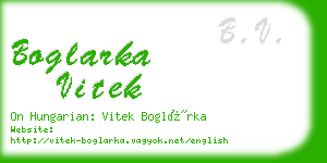 boglarka vitek business card